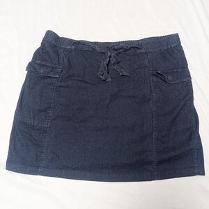 Westport Dark Wash Pull On Chambray Cargo Skort Size 2X